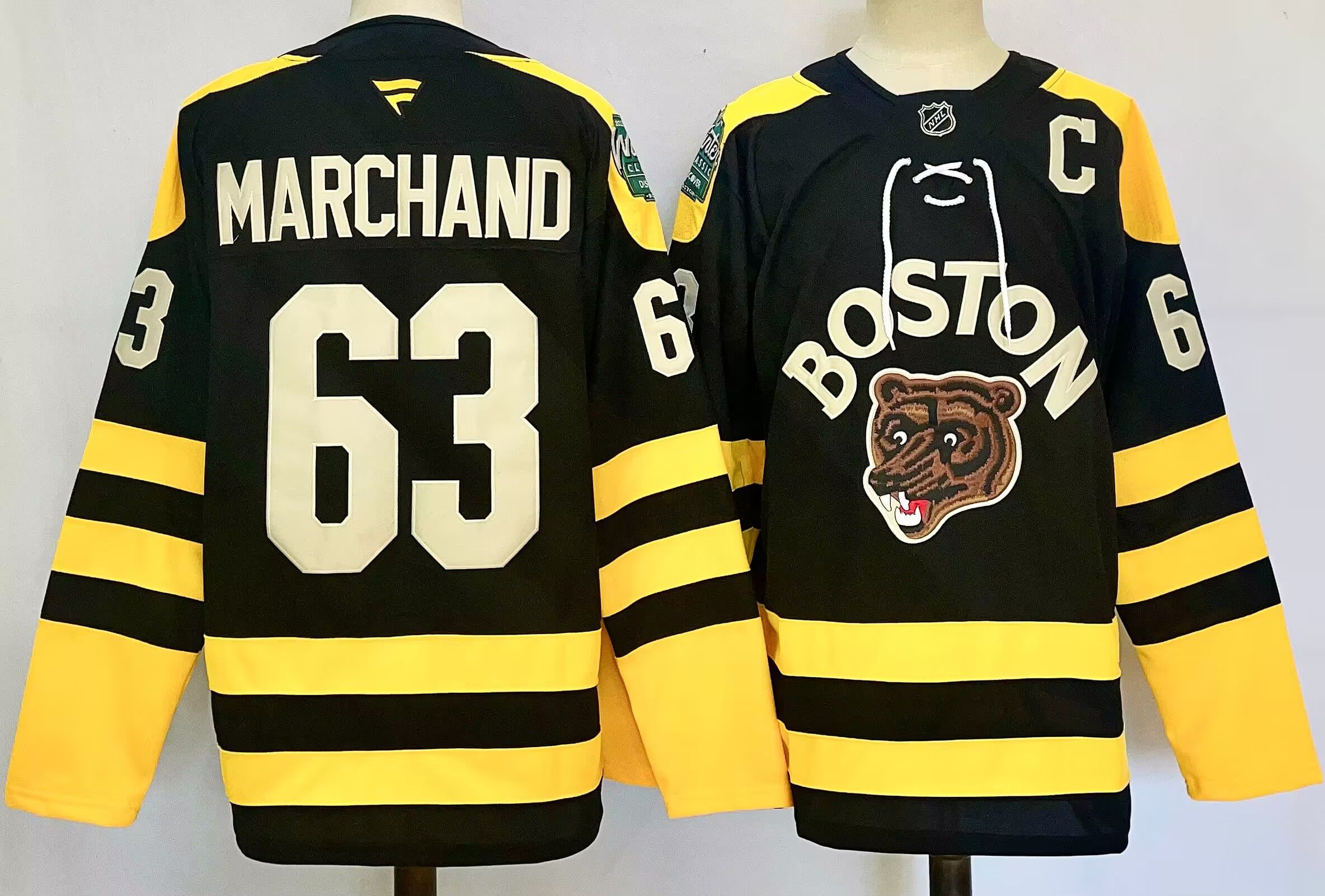 Men Boston Bruins #63 Marchand Black 2025 Home Premier Player NHL Jersey->detroit red wings->NHL Jersey